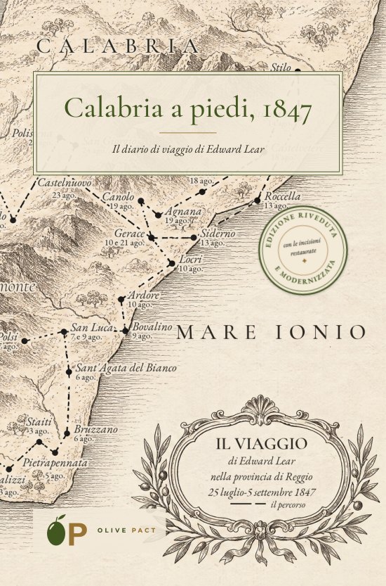 The cover of the book "Calabria on Foot, 1847", Edward Lear's travel journal